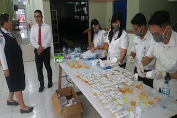 Sat Resnarkoba Polres Minsel Lakukan Pendampingan Tes Urine di Balai Diklat Pelayaran